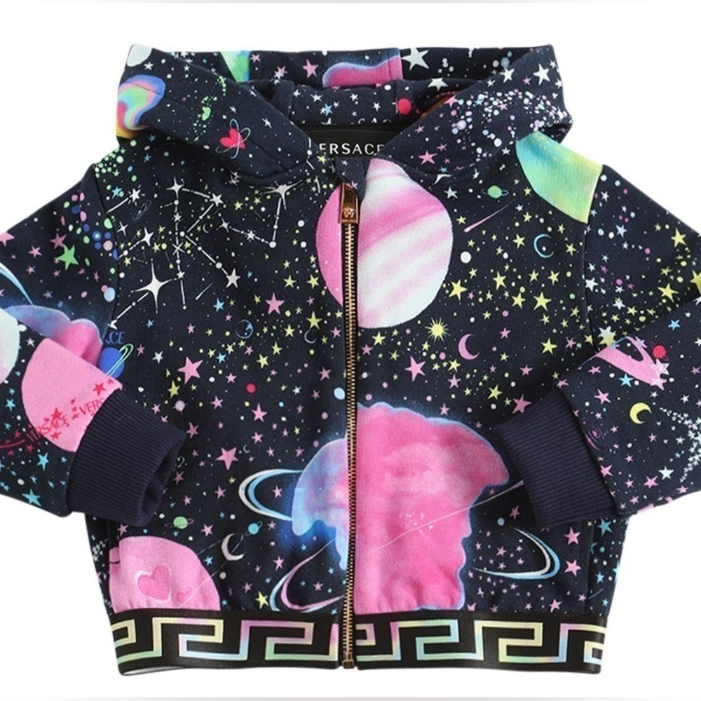 Versace kids intergalactic galaxy sweatshirt hoodie NWT